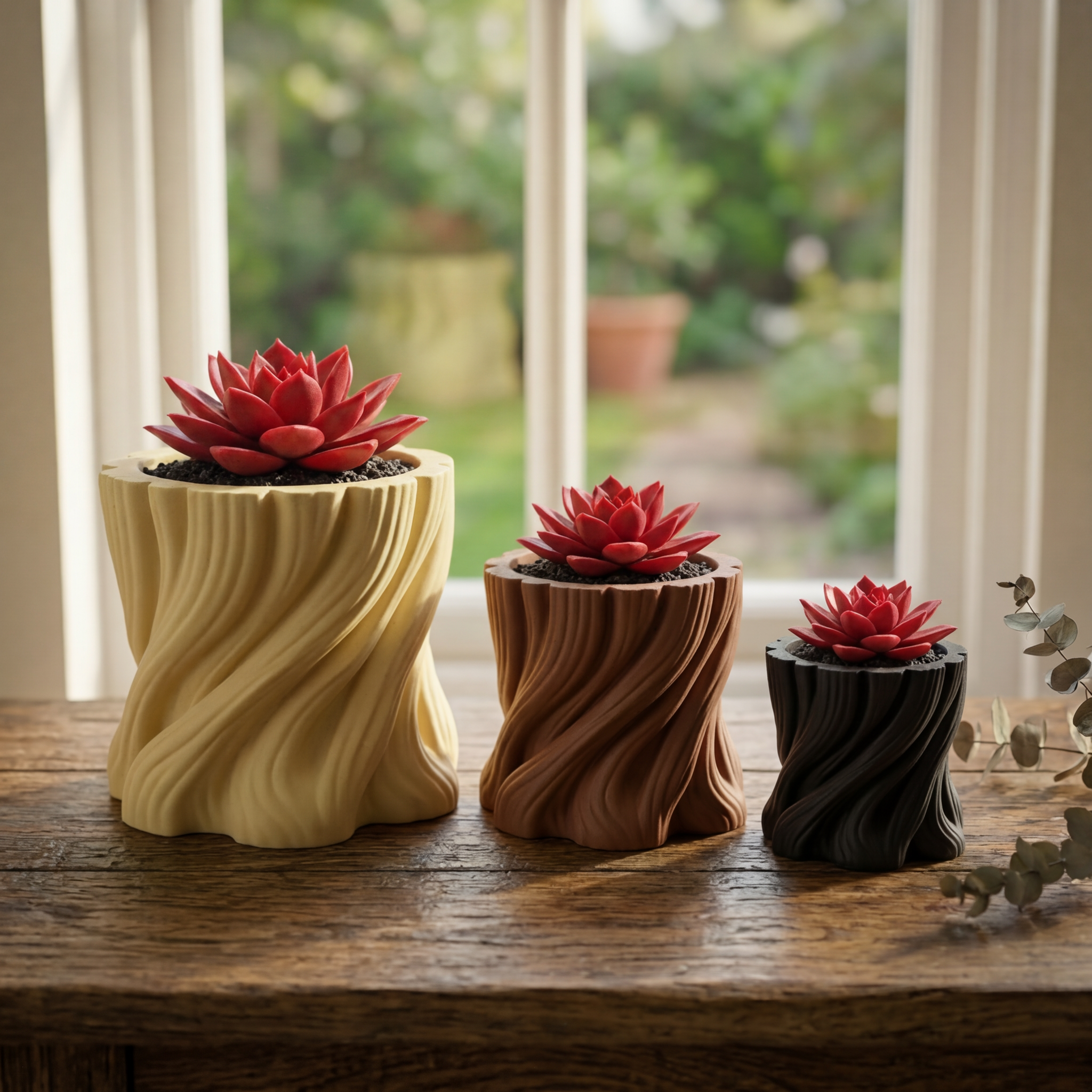 3D Printed Wavy Cat Ear Planter