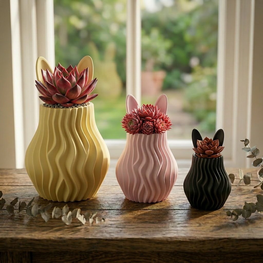 3D Printed Basket Weave Planter